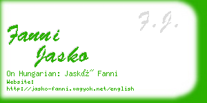 fanni jasko business card